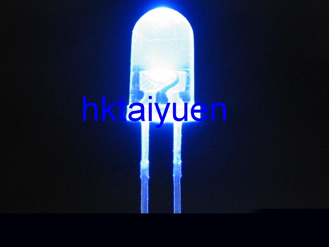 100X blue 3MM led 5000MCD bulb lamp free resistors