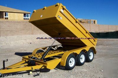 2007 enclosed utility cargo landscape 13' dump trailer 