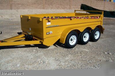 2007 enclosed utility cargo landscape 13' dump trailer 