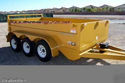 2007 enclosed utility cargo landscape 13' dump trailer 