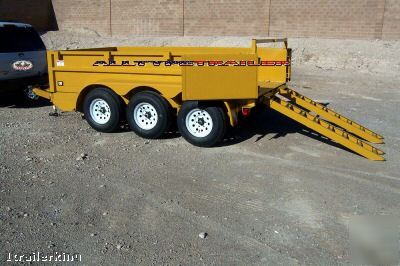 2007 enclosed utility cargo landscape 13' dump trailer 