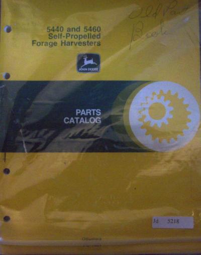 John deere 5440 5460 harvester parts catalog manual