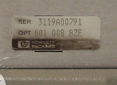 Hewlett packard 83620A sweep generator options 001, 008
