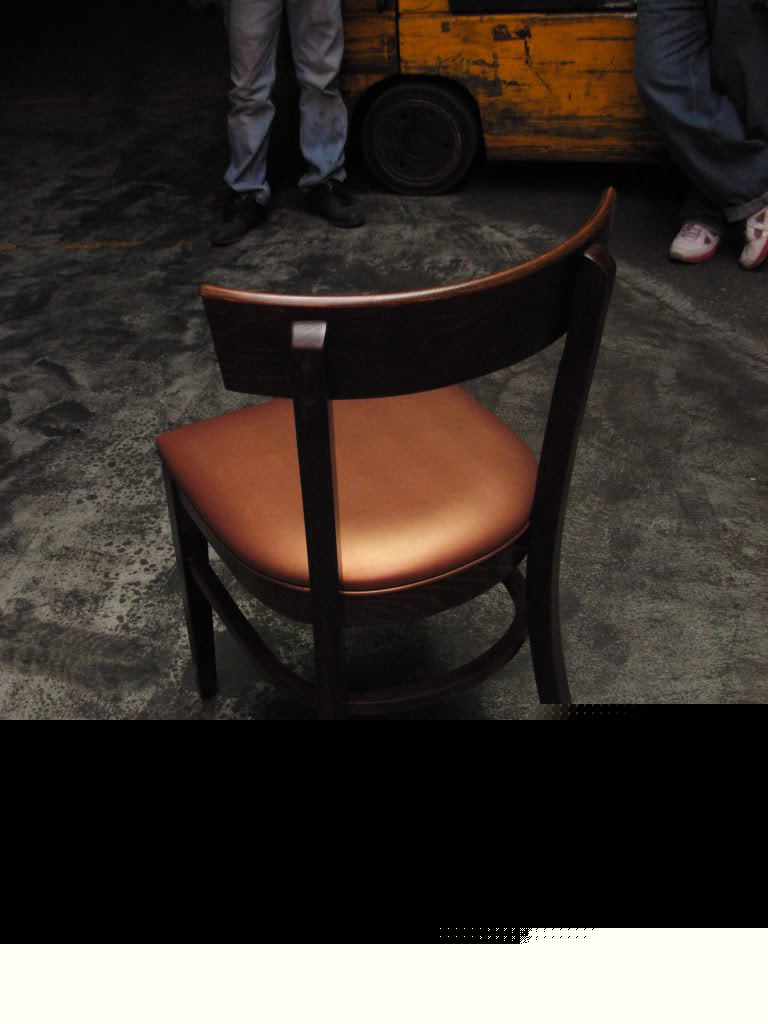 Custom finished chairs restaurant furniture vinyl seat