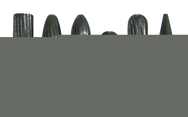 24 pc steel burr bur set 1/4