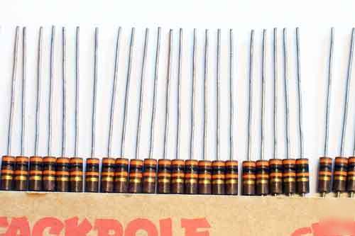 50) 30K ohm 1/2W carbon composition resistors 5%