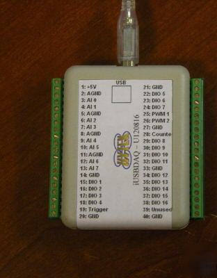 Iusbdaq - U120816 usb data acquisition module (usb daq)