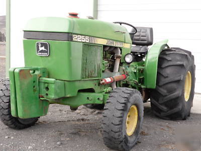 John deere 2255 orchard/vineyard tractor--