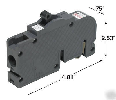 New 50A, 1P UBIZ50 type z thick zinsco breaker 5-pack