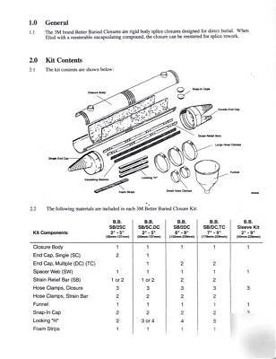 3M better buried splice enclosure kit BB7X26-sb/2DC-lhs