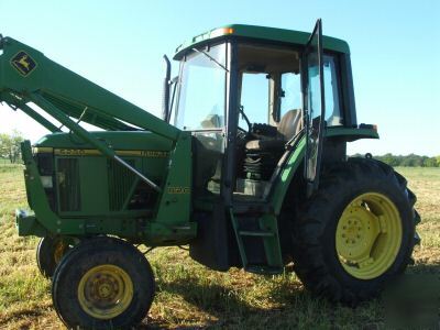 John deere 6200 cab tractor with jd loader