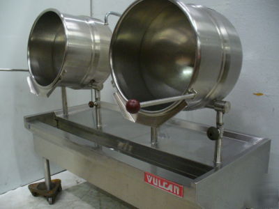 Used vulcan double steam kettle 2X10 gallon mdl dc-10