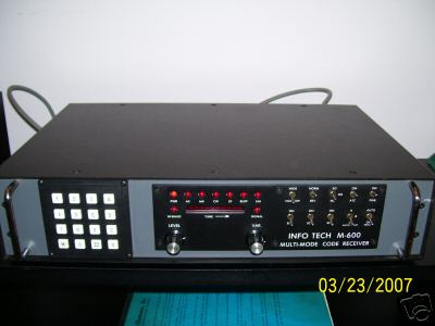 Info-tech m-600 rtty/ascii/sitor/cw dedicated decoder 