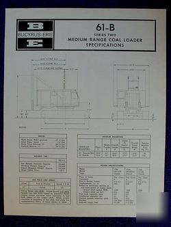 Bucyrus erie 61-b-2 crawler coal loader BROCHURE1970