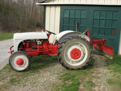 Ford 2N tractor with grader blade not 9N 8N