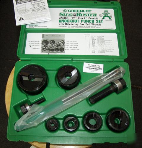 Greenlee knockout punch set slug buster 7238SB conduit