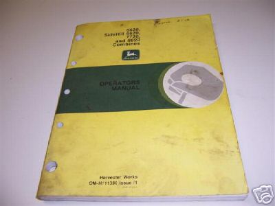 John deere ope. manual 6620 sidehill,7720,8820 combines