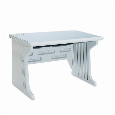 Aspira modular workstation table, 48WX28DX30H, platinum