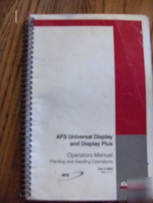 Case ih afs universal display & plus operators manual