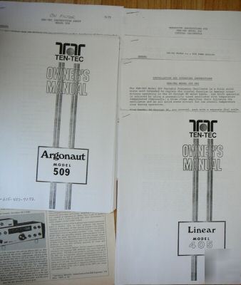 Tentec argonaut 509 xceiver 405 linear manual cpy more