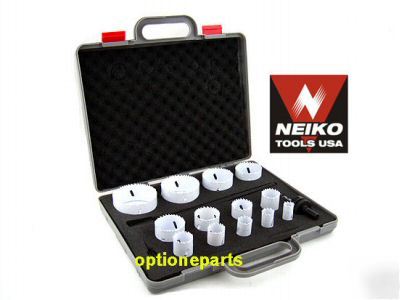 18 pcs complete bi metal hole saw kit 6 pc accessories