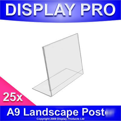 25 x A9 landscape counter poster price ticket holders