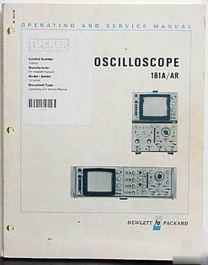 Agilent hp 181A/ar oscilloscope op. & serv. manual