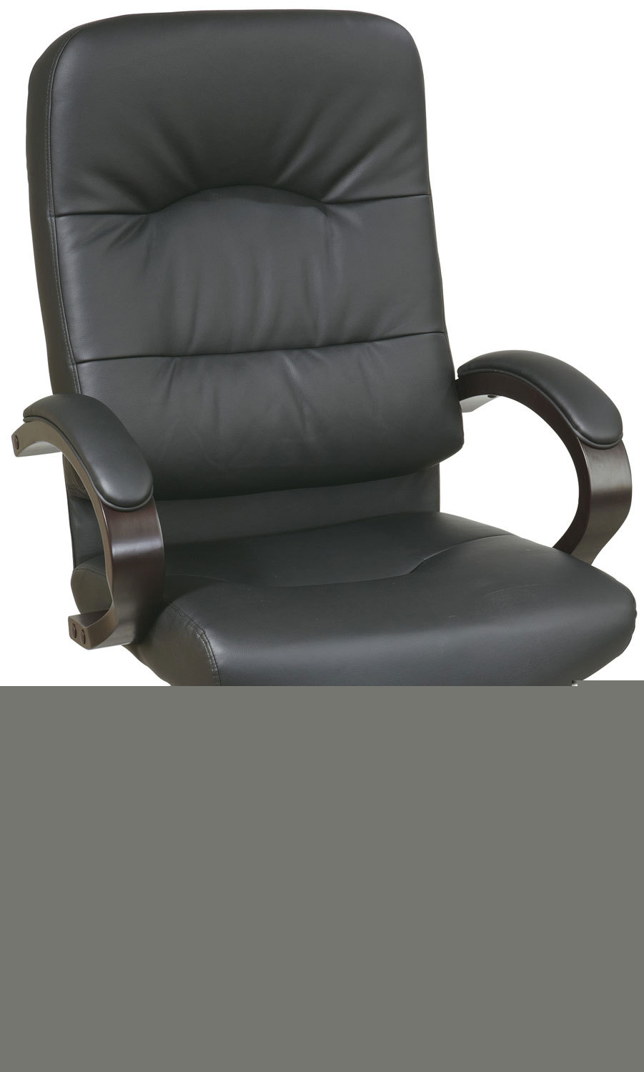 Black eco leather executive computer desk office chair