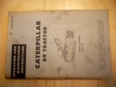 Cat caterpillar D9 operation maintenance manual