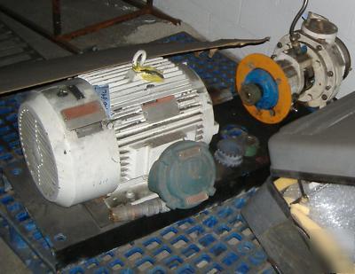 Goulds 3196 15 hp 1.5X3X8 hastelloy centrifugal pump 