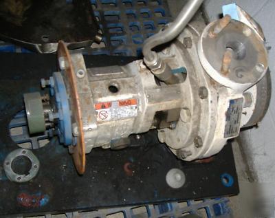 Goulds 3196 15 hp 1.5X3X8 hastelloy centrifugal pump 