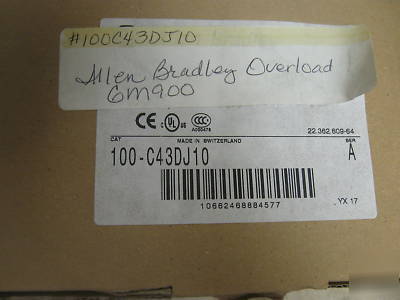 New 100-C43DJ10 allen bradley contactor in box