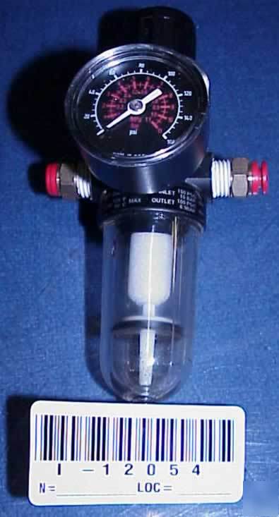 Norgreen inline air pressure regulator w/ filter