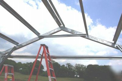 Steel 6 car garage or 4 with shop metal building kit