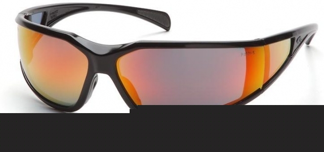 Pyramex exeter safety glasses - sky red mirror anti-fog