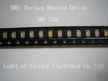 100P 1206 smt smd 1800MCD white led lamp custom uses