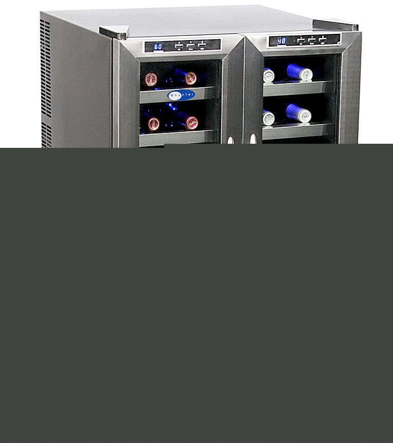 32 bottle thermoelectric dual zone wine cooler, wc 321D