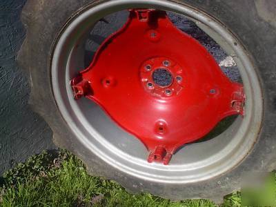 Farmall cub ~ rear tires & rims w/ dishes 8.3 x 24