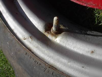 Farmall cub ~ rear tires & rims w/ dishes 8.3 x 24