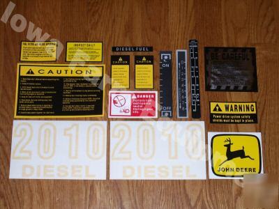 John deere decal set for 2010 gas or diesel tractors