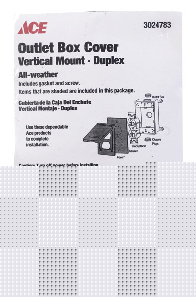 Gam-pak products 3024783 duplx recptcl cover vert