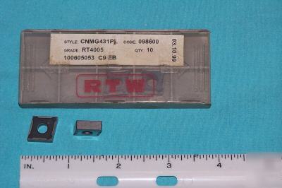 Lot of 6 rtw CNMG431 p RT4005 carbide inserts cnmg