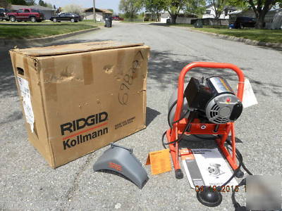 Ridgid kollmann drain pipe cleaning machine sewer snake