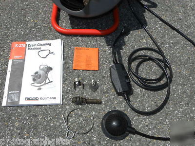 Ridgid kollmann drain pipe cleaning machine sewer snake