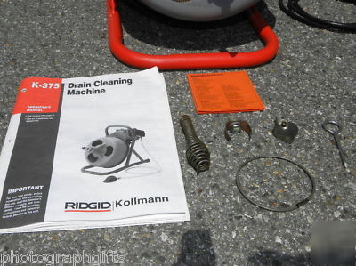 Ridgid kollmann drain pipe cleaning machine sewer snake