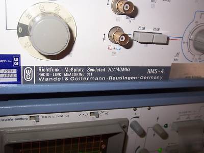 Wandel & goltermann rms-4 rme-4 microwave measurement