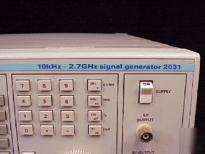 Marconi 2031 signal generator , option 01, 10 khz-2.7G