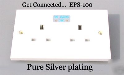 Silver plated double wall socket ultra pure EPS100