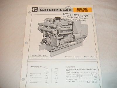 caterpillar model D346 diesel electric set brochure 