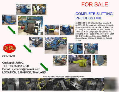 *coil slitter complete line - 45,000 lb x 62